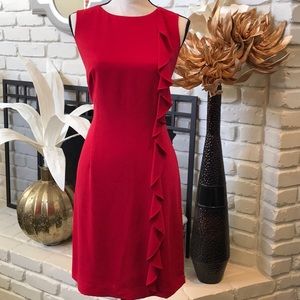 Red Dress with Ruffle detail